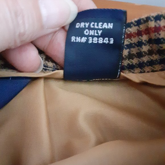 Wool Houndstooth Goosefoot Pattern Polyester/Wool Blend Pencil skirt - Picture 11 of 12